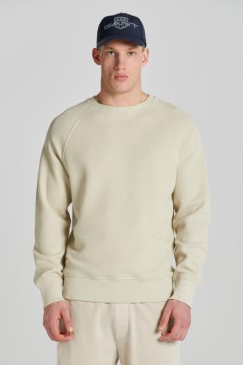 MIKINA GANT WAFFLE TEXTURE C-NECK SILKY BEIGE