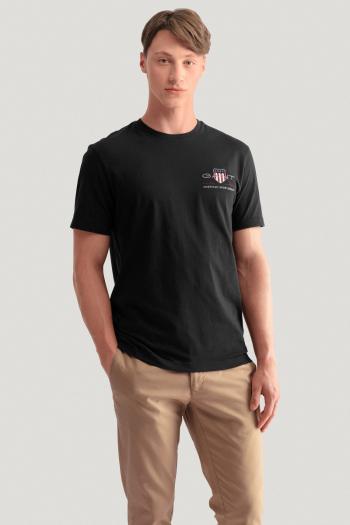 TRIČKO GANT REG ARCHIVE SHIELD EMB SS T-SHIRT BLACK