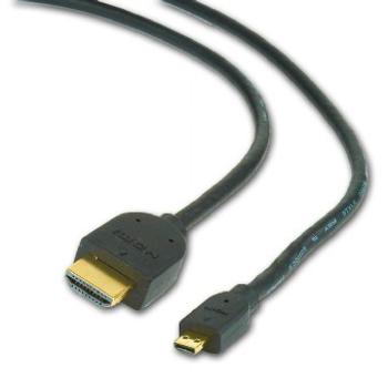 Kabel CABLEXPERT CC-HDMID-10 HDMI-HDMI micro 3m, 1.3, M/M stíněný, zlacené kontakty, černý