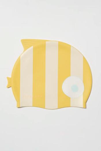 Detská plavecká čiapka SunnyLife Finn the Fish žltá farba