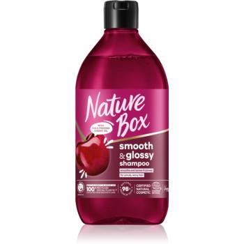 Nature Box Cherry uhlazující šampon pro nepoddajné a krepatějící se vlasy 385 ml