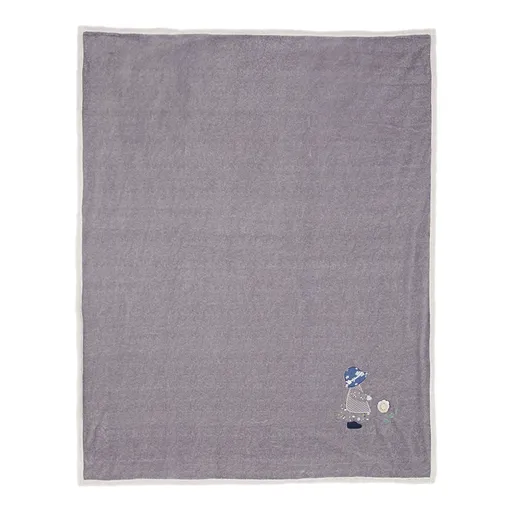 Šedý pléd s holčičkou Olli - 130*160 cm KT060.107