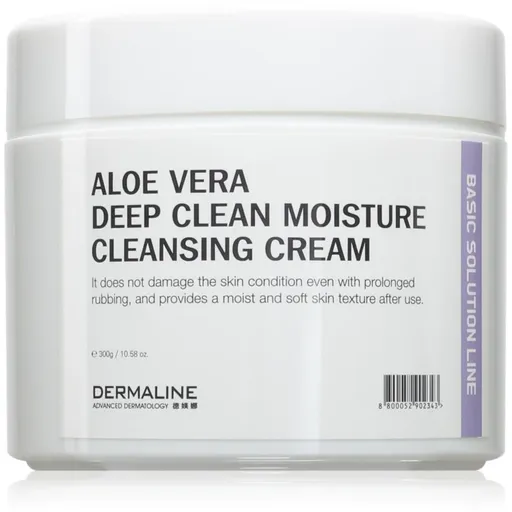 Dermaline Basic Solution Line Aloe Vera Deep Clean Moisture Cleansing Cream hloubkově čisticí krém s aloe vera pro citlivou pleť 300 ml
