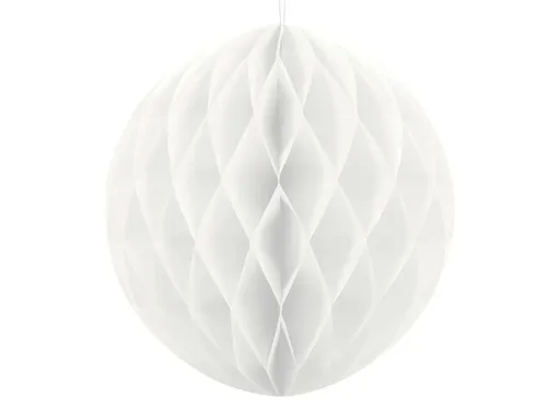 PartyDeco Papírová koule - Bílá 40 cm