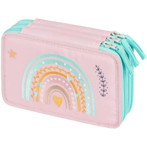 BAAGL DUHA Školní penál, růžová, velikost