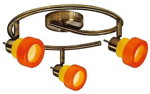 Stropní lampa 3xG9 30cm Benátská spirála patina