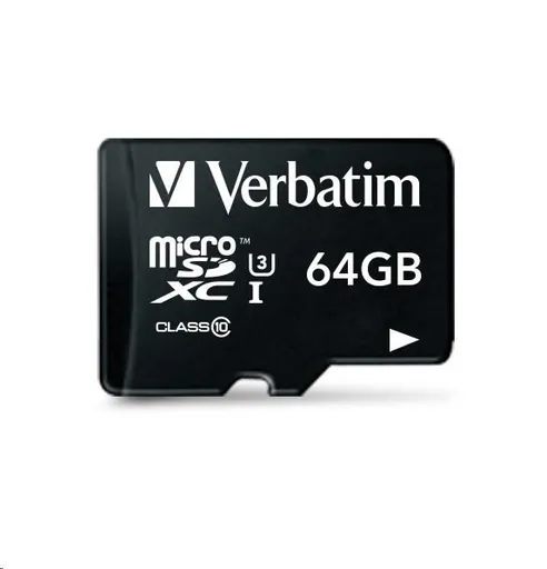 VERBATIM MicroSDXC karta 64GB Pro, U3 + adaptér