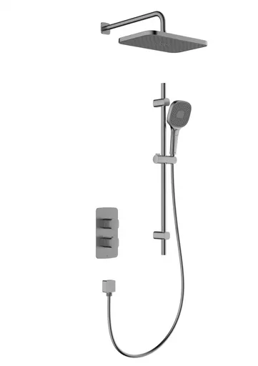 KFA Malaga sprchový set, termostatický, podomítkový s posuvným držákem, PVD gun metal 5759-301-61
