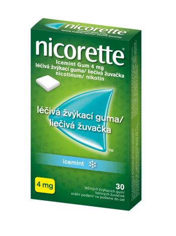 Nicorette Icemint Gum 4 mg léčivá žvýkací guma 30 žvýkaček