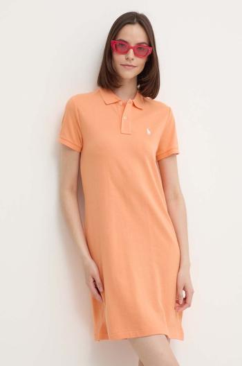 Bavlněné šaty Polo Ralph Lauren oranžová barva, mini, 211799490016