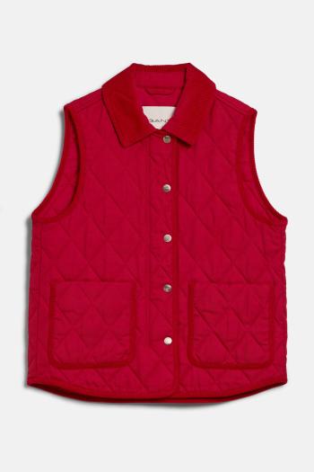 VESTA GANT QUILTED VEST WITH CORD DETAILS RUBY RED