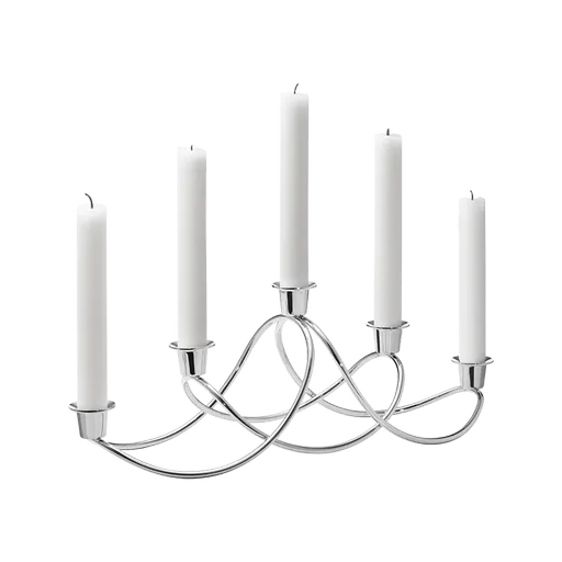 Svícen Harmony na 5 svíček, nerezová ocel - Georg Jensen