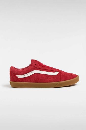 Semišové tenisky Vans Old Skool Lowpro červená barva, VN000D0ECI11