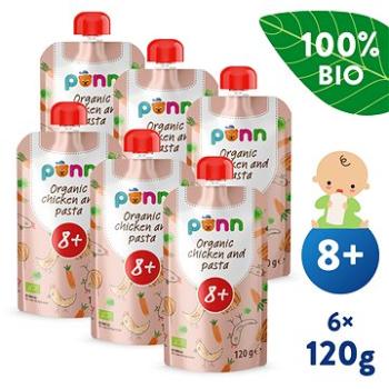 SALVEST Ponn BIO Kuřátko s těstovinami 6× 120 g (4740073075913)