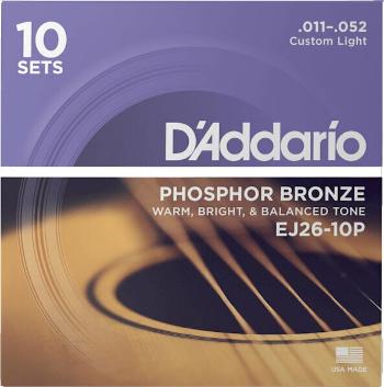 D'Addario EJ26-10P Struny pro akustickou kytaru