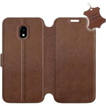 Flip pouzdro na mobil Samsung Galaxy J3 2017 - Hnědé - kožené -  Brown Leather (5903226498123)