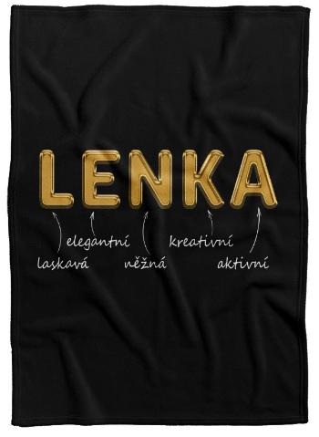 Deka Ženská jména – GOLD (Jméno: Lenka, Podšití beránkem: NE)