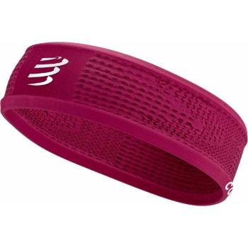 Compressport THIN HEADBAND ON/OFF Sportovní funkční čelenka, vínová, velikost