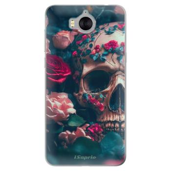 Odolné silikonové pouzdro iSaprio - Skull in Roses - Huawei Y5 2017 / Y6 2017