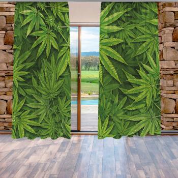 Závěsy Cannabis (Rozměr : 140x250, Materiál: Interlock)