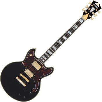 D'Angelico Deluxe Brighton Solid Black Elektrická kytara