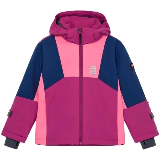 LEGO® kidswear LWJAZ 801 Dětská lyžařská bunda, růžová, velikost