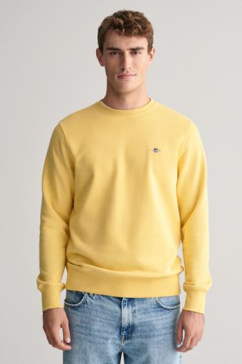 MIKINA GANT REG SHIELD C-NECK SWEAT PARCHMENT YELLOW