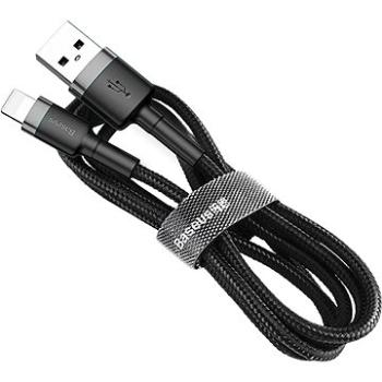 Baseus Cafule nabíjací/dátový kábel USB na Lightning 2,4 A 0,5 m, sivý-čierny (CALKLF-AG1)