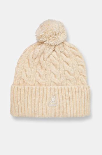 Čepice Kangol POMPOM béžová barva, z tenké pleteniny, K4460SM.CH120