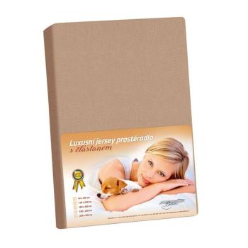 Bellatex Jersey prestieradlo s elastanom  kávová, 180 x 200 cm, 180 x 200 cm
