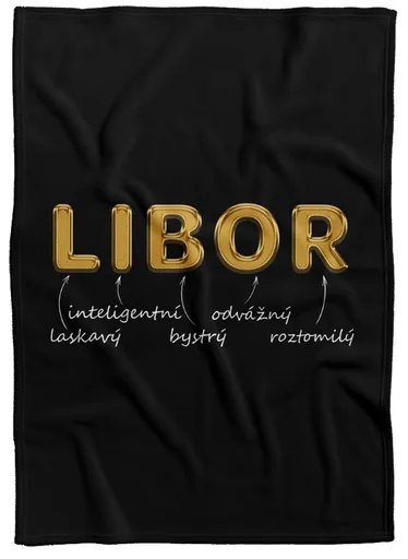 Deka Mužská jména – GOLD (Jméno: Libor, Podšití beránkem: NE)