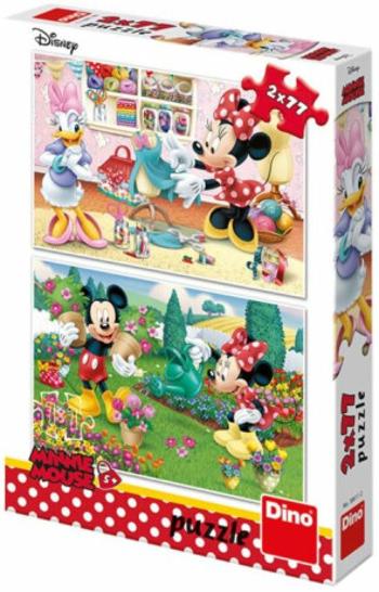 Puzzle Pracovitá Minnie - 2x77 dílků