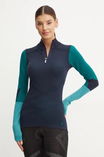 Funkční triko s dlouhým rukávem Smartwool Intraknit Thermal Merino Base Layer Colorblock tmavomodrá barva, SW002837