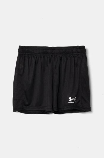 Dětské kraťasy Under Armour G s Ch. Knit Short černá barva, s potiskem, nastavitelný pas, 1379457