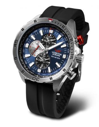 Vostok Europe Almaz Multifunctional Line YM26-320A652S - Černý silikonový řemínek