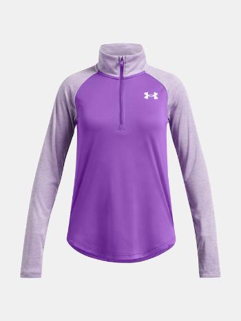 Under Armour Tech Graphic 1/2 Zip Triko dětské Fialová