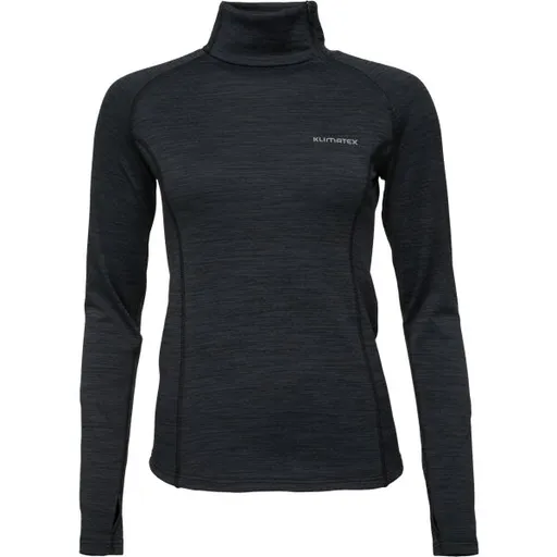 Klimatex MIRU1 Dámská mikina s krátkým zipem, černá, velikost