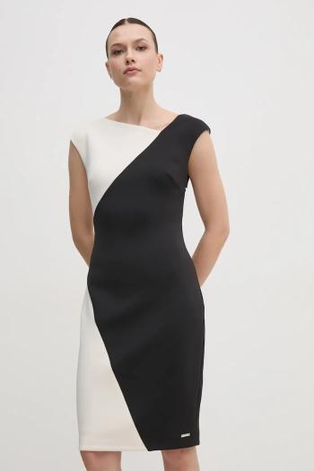 Šaty Calvin Klein čierna farba, mini, priliehavé, K20K208141