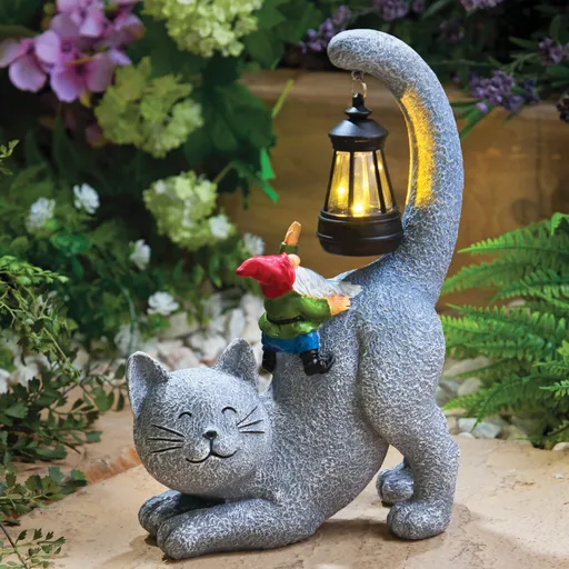 Solární kočka s trpaslíkem