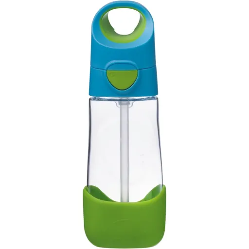 B.Box Bottle with Straw láhev s brčkem Blue Green 450 ml