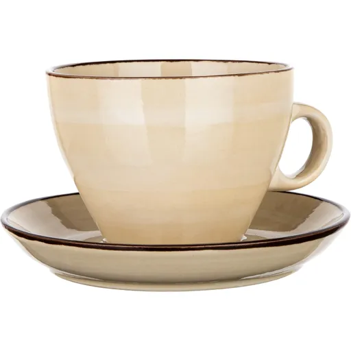 Banquet Šálek s podšálkem PALAS, 290 ml, krémová