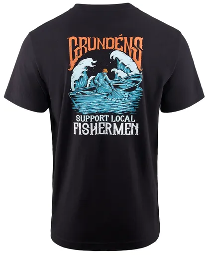 Grundéns tričko support fishermen ss t-shirt black - xxl