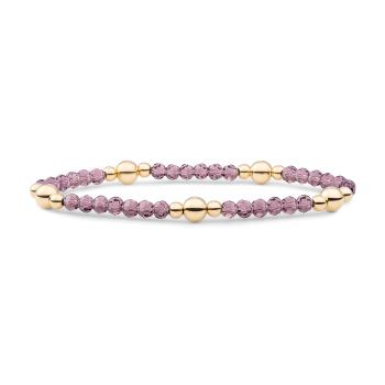 Sparkling Jewels Korálkový náramek s fialovým křemenem BLK01G-G59
