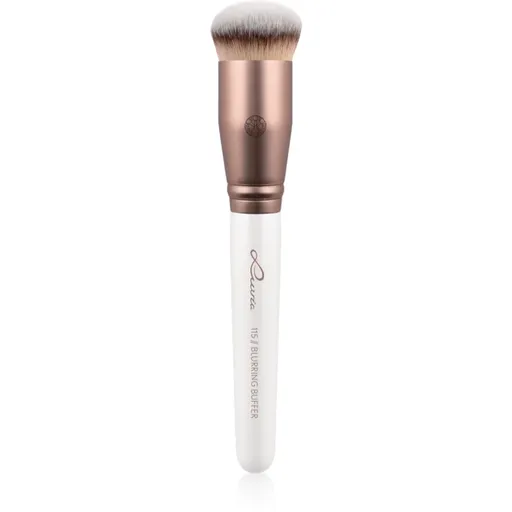 Luvia Cosmetics Prime Vegan Blurring Buffer štětec na make-up a pudr 115 (Pearl White / Metallic Coffee Brown) 1 ks