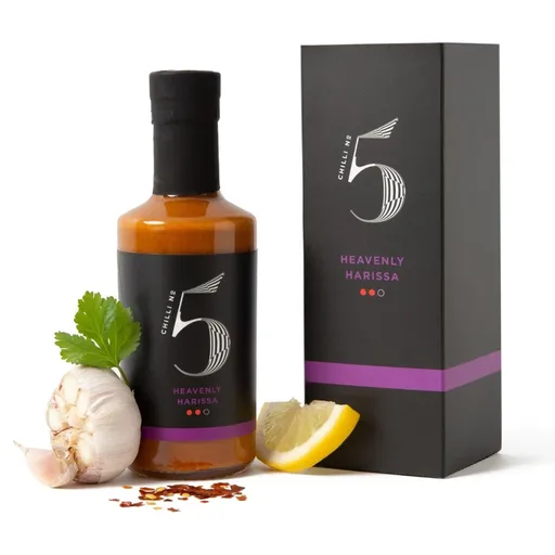 Gurmánská chilli omáčka HEAVENLY HARISSA 200 ml, Chilli No5
