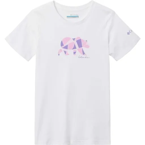 Columbia MISSION LAKE SHORT CRAPHIC SHIRT Dívčí tričko, bílá, velikost