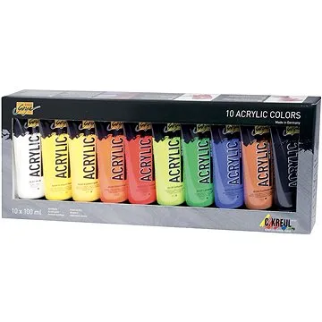 Kreul "Solo goya" Sada akrylových barev, 10 barev, 100 ml v tubě (4000798841706)