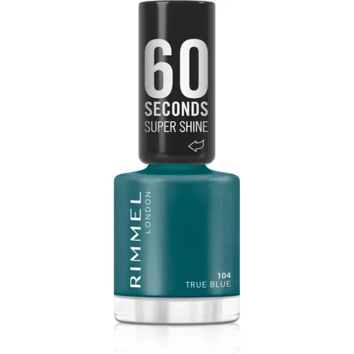 Rimmel 60 Seconds Super Shine lak na nehty odstín 104 True Blue 8 ml
