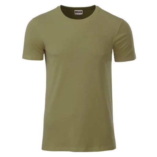 James & Nicholson (Daiber) Klasické pánské tričko z biobavlny 8008 - Khaki | 2XL
