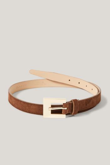 OPASEK GANT SLIM SUEDE BELT CACAO